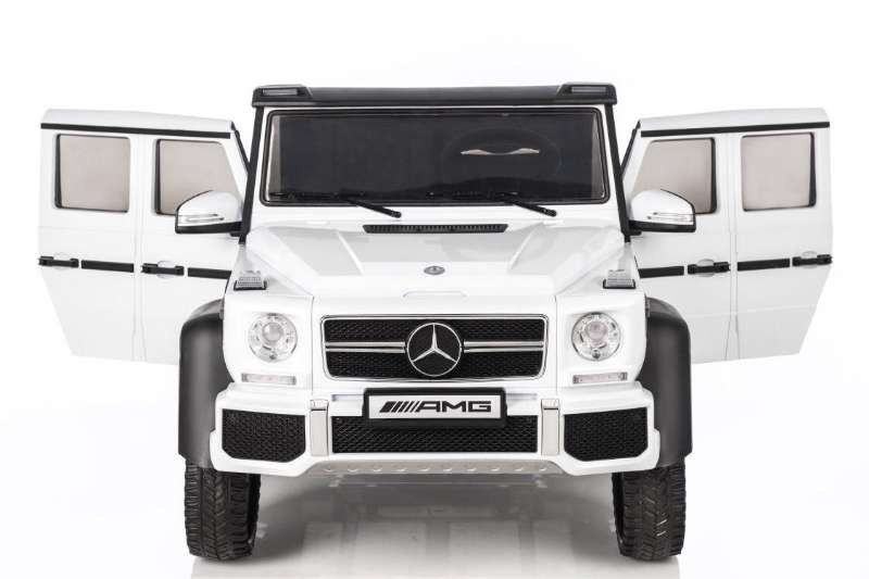 Двухместный полноприводный электромобиль для детей Mercedes AMG G63 Белый 28310 фото