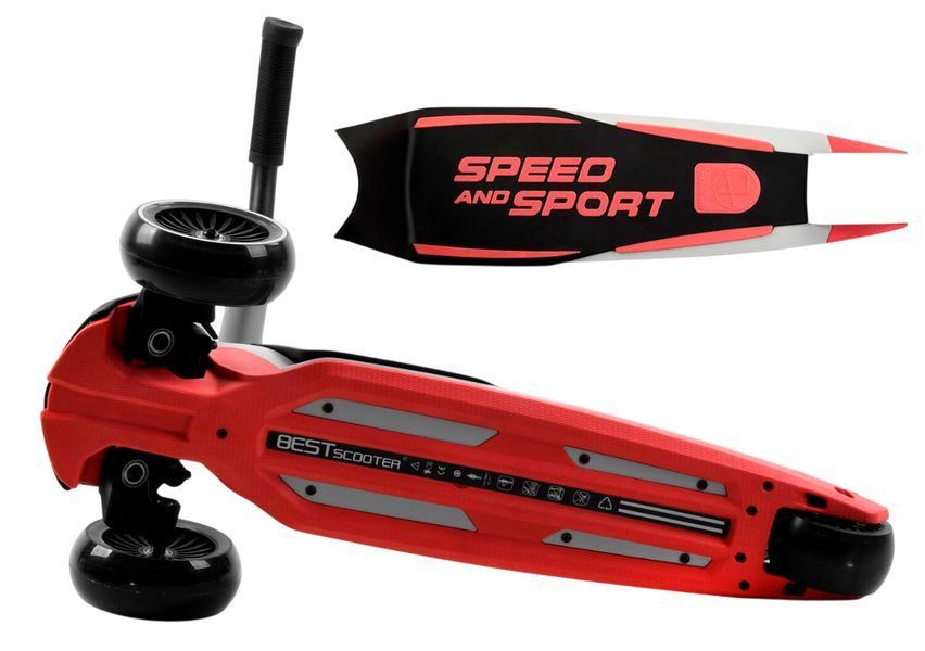 Самокат трехколесный Best Scooter Speed and Aero Оранжевый 22199 фото