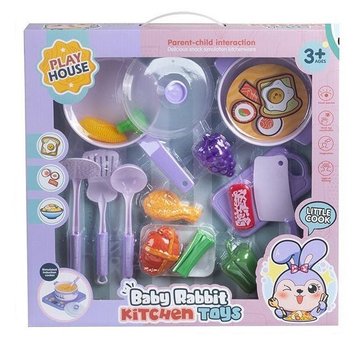 Игровой набор детской посуды Baby Rabbit Kitchen Toys 17 предметов 31361 фото