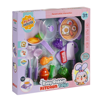 Ігровий набір дитячого посуду Baby Rabbit Kitchen Toys 17 предметів 31361 фото