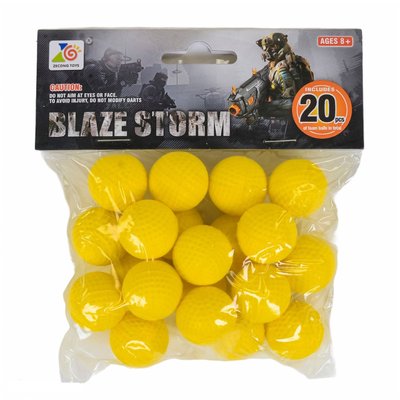 Шарики мягкие для оружия Blaze storm патроны Nerf боеприпасы 20 шт 10153 фото