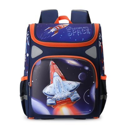 Шкільний рюкзак для хлопчика Ракета Синій 31998 фото