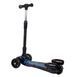 Трехколесный самокат со светящимися колесами и турбинами с дымом Best Scooter Черный с голубым 25913 фото 6
