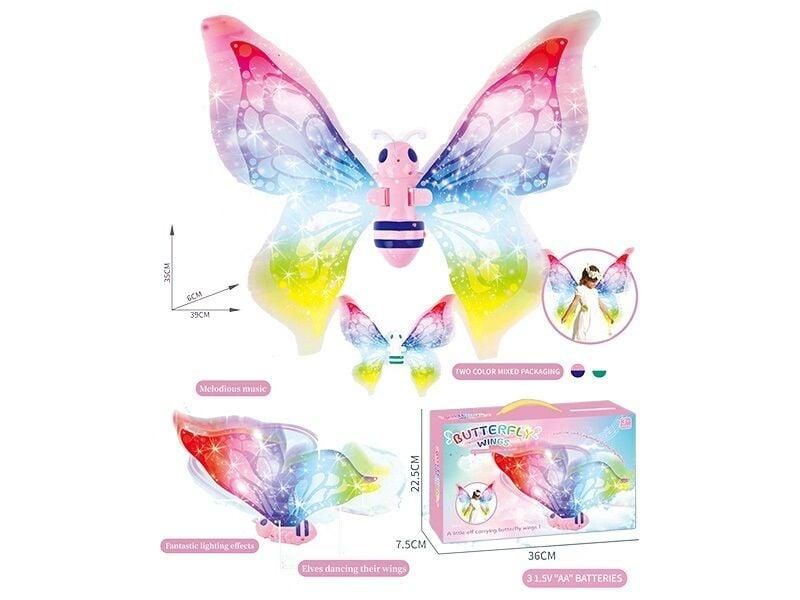 Дитячі крила, що світяться Метелики Феї з музикою Butterfly Wings 39 см 35982 фото