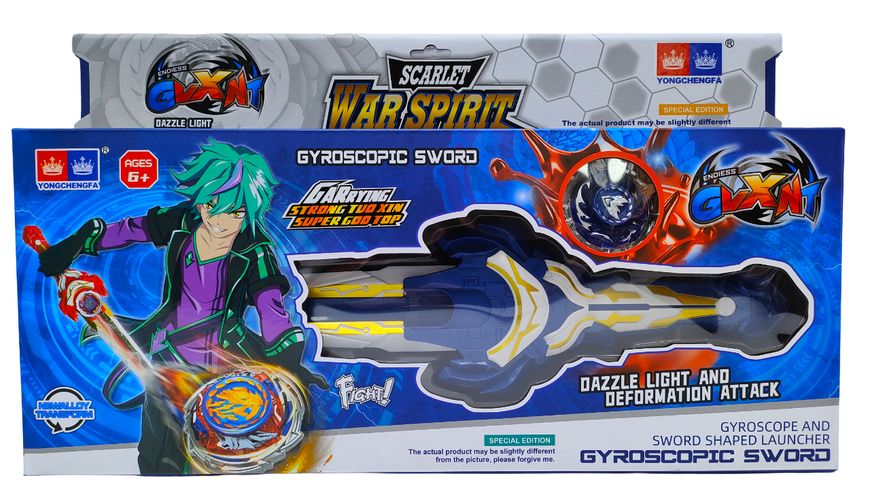 Набір Бейблейд Beyblade Комплект Дзига Меч-запускач Синій 35784 фото