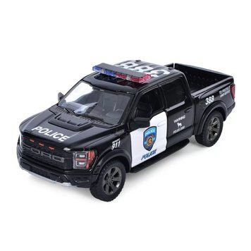 Детская инерционная машинка Пикап Ford F-1 Raptor Police Kinsmart Черный 43773 фото