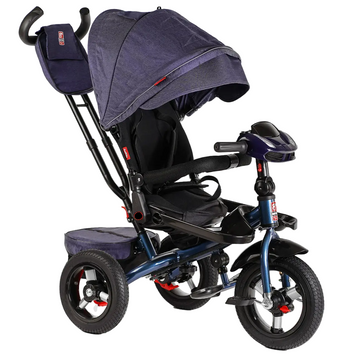 Триколісний велосипед із батьківською ручкою від 18 місяців Best Trike Темно-синій 26353 фото
