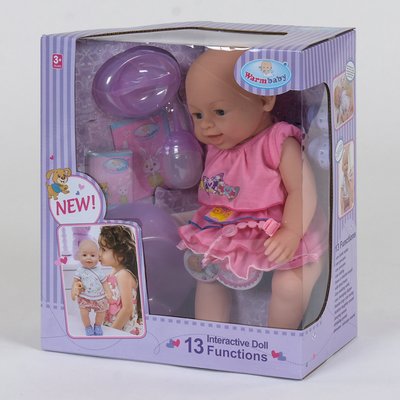 Кукла Реборн (пупс), дівчинка "Warm Baby" 13 функцій, звукові ефекти, на батарейках вигляд 6 3-2311 фото