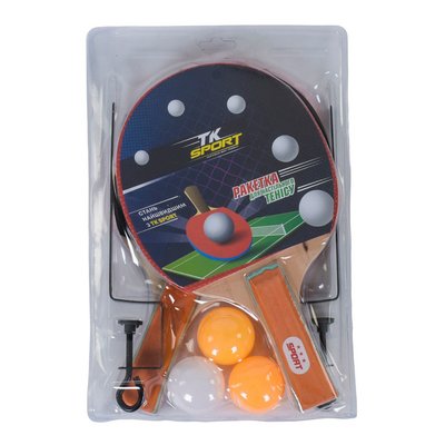 Набір ракеток для настільного тенісу з м'ячиками та сіткою TK Sport 31999 фото
