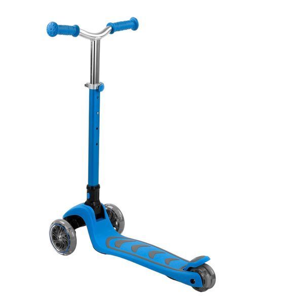 Складной самокат трехколесный со светящимися колесами Best Scooter Голубой 25950 фото