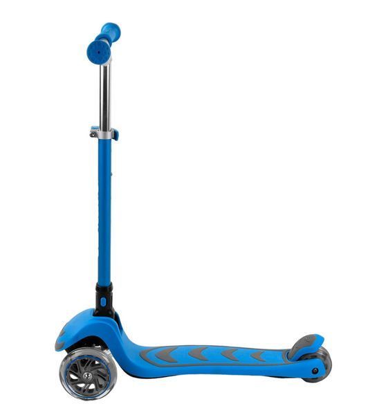 Складной самокат трехколесный со светящимися колесами Best Scooter Голубой 25950 фото