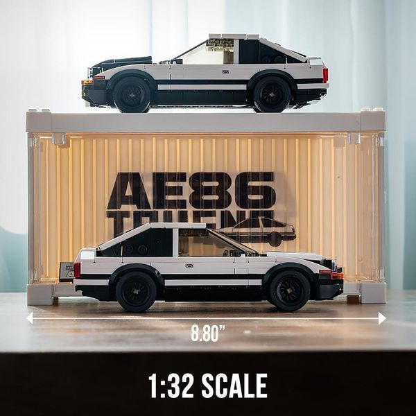 Конструктор машина Toyota AE86 Trueno Initial D Прозрачный кейс 327 деталей 43823 фото