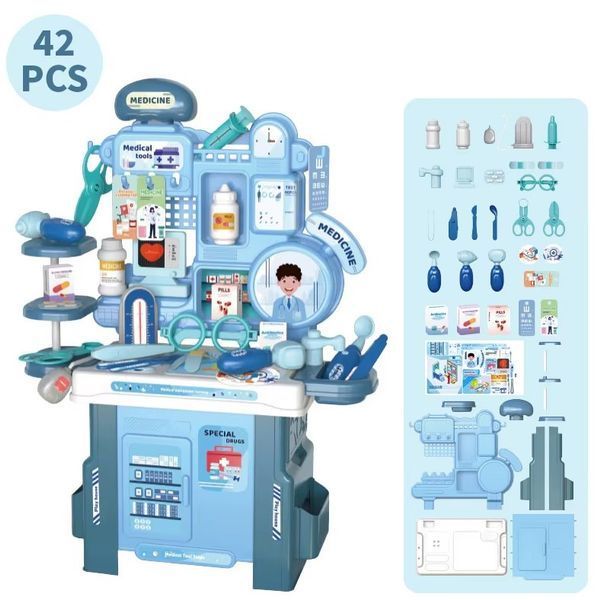 Набір лікаря зі столиком та інструментами Medical Station Блакитний 36139 фото