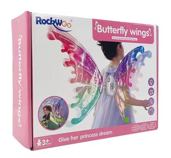 Детские светящиеся крылья Бабочки Феи с музыкой Butterfly Wings 60 см 35983 фото