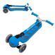 Складной самокат трехколесный со светящимися колесами Best Scooter Голубой 25950 фото 6