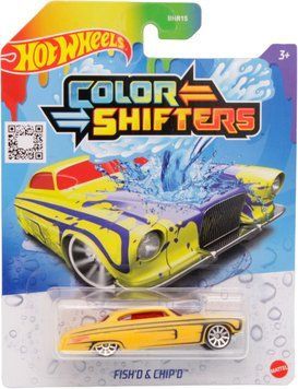 Машинка Хот Вилс Hot Wheels Измени цвет Color Shifters Ретро Желтая 31053 фото
