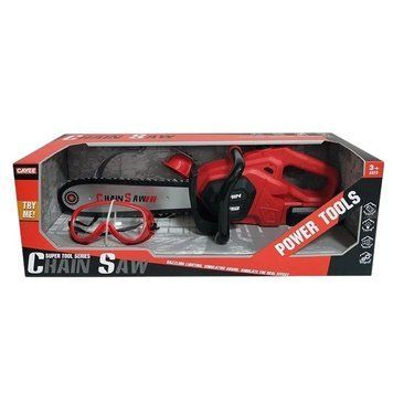 Детская игрушечная Бензопила на батарейках Power Tools Красный 37903 фото