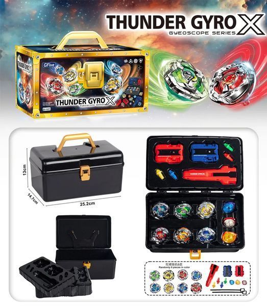 Набір Бейблейд Beyblade Комплект 6 Вовчків 2 запуску Thunder GyroX 1113 40603 фото