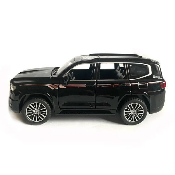 Металева машинка інерційна з ефектами Toyota Land Cruiser 300 Auto Expert Чорний 36751 фото