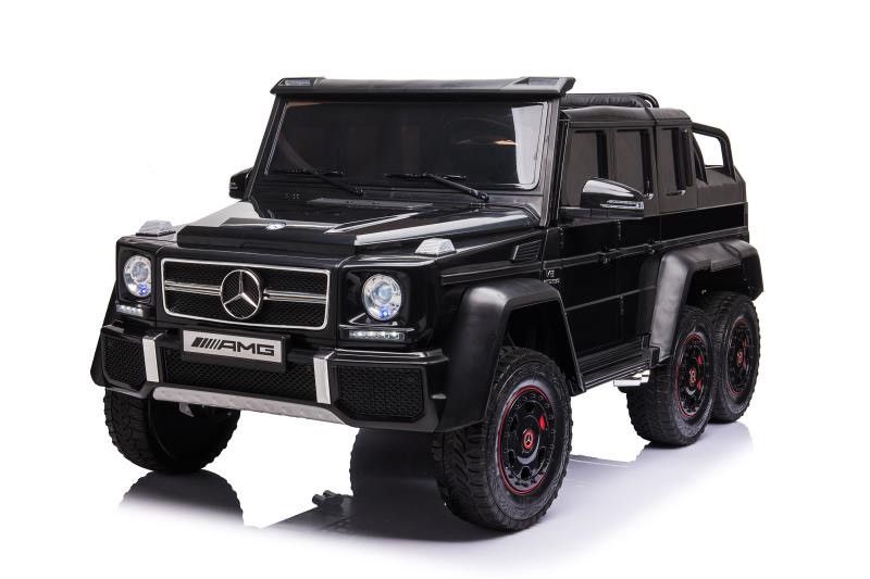 Двухместный полноприводный электромобиль для детей Mercedes AMG G63 Черный 28313 фото