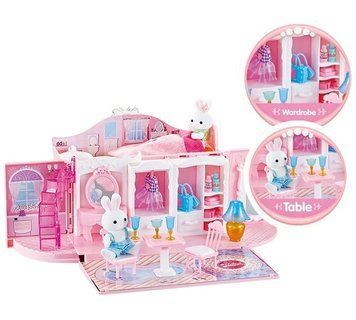 Домик для кукол Раскладная сумочка-домик c флоксовыми фигурками Bay Dreamy 37103 фото