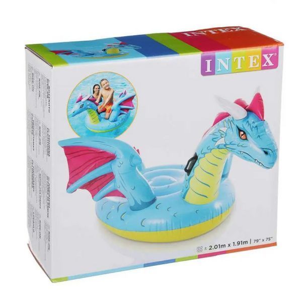 Дитячий надувний плотик Інтекс Intex 57563 Дракон 201 х 191см, від 3 років 22912 фото