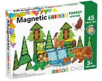 Магнітний конструктор із фігурками тварин Forest Animals 45 деталей 42148 фото