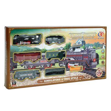 Дитяча іграшкова залізниця на батарейках із підсвіткою Classic Train 35938 фото