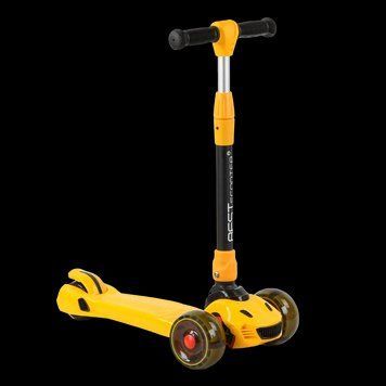 Самокат трехколесный со светящимися колесами Best Scooter Желтый 25960 фото