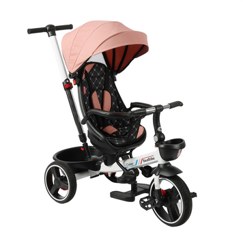 Трехколесный велосипед с родительской ручкой и поворотным сидением 1-3 года Best Trike Oscar Розовый 39527 фото