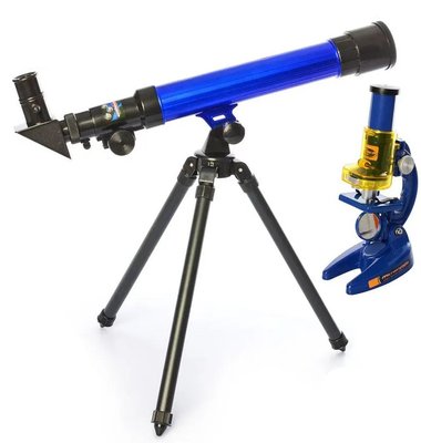Науковий набір для дітей Телескоп + Мікроскоп 2 в 1 Limo toy Синій 33062 фото