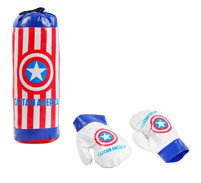 Боксерський набір з рукавичками Captain America 40 см 31230 фото