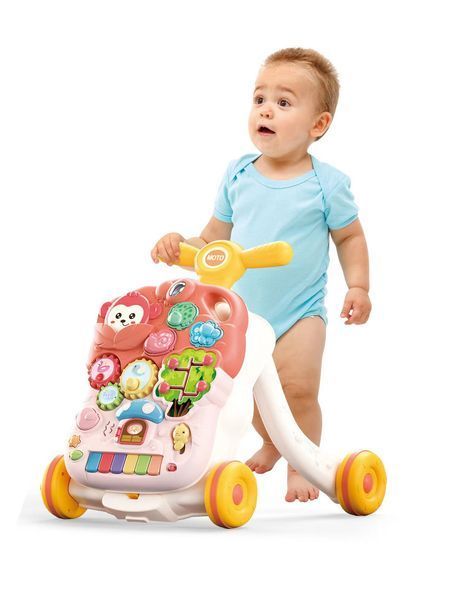 Каталка ходунки для детей 2 в 1 Игровой центр Столик Sobebear Бежевый 32102 фото