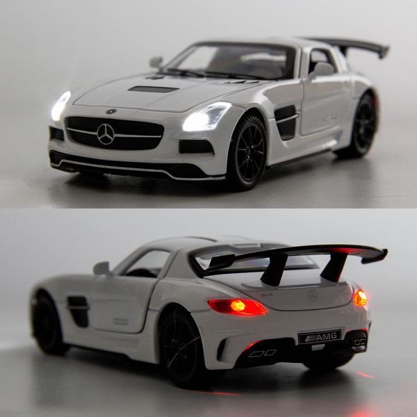 Машинка металева дитяча Mercedes Benz SLS AMG Auto Expert Білий 27178 фото