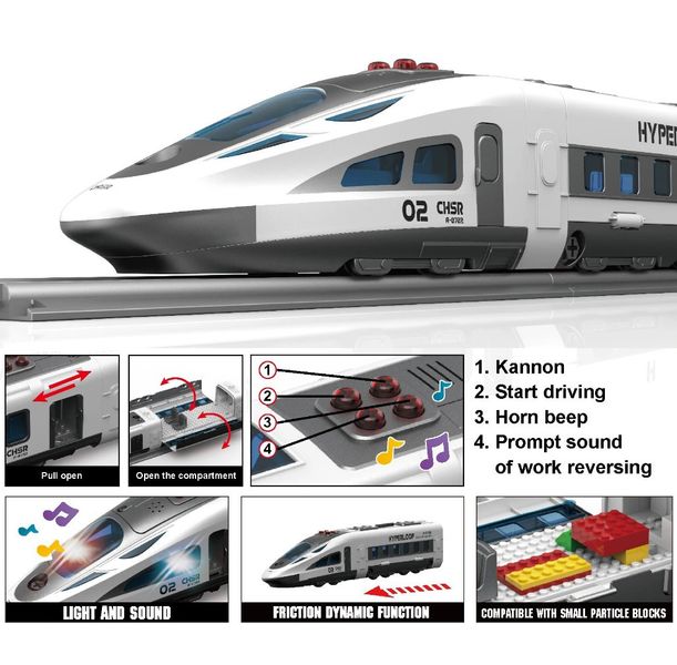 Іграшковий поїзд конструктор із викруткою на батарейках 32685 фото