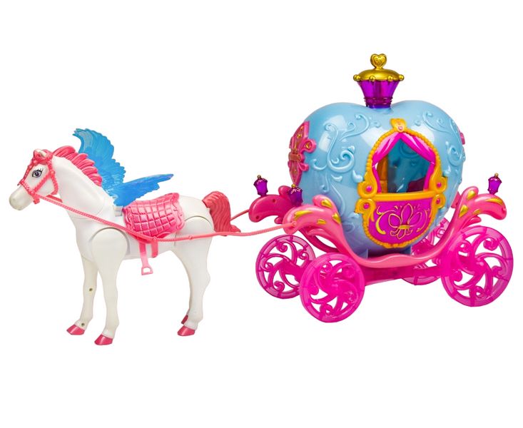 Игровой набор Карета с лошадью Carriage Интерактивные функции Розовый 30415 фото