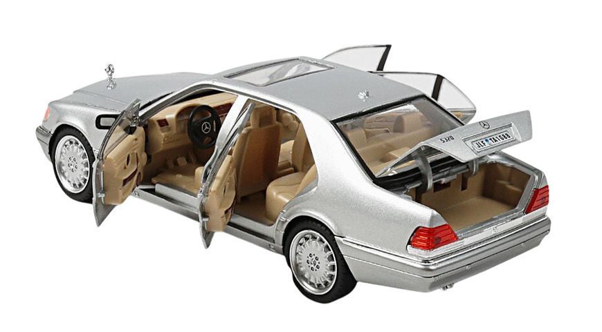 Металлическая машинка инерционная с эффектами Mercedes-Benz W140 (S 320) Auto Expert Серый 44354 фото