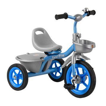 Триколісний дитячий велосипед для хлопчика з кошиками 1,5-3 роки Best Trike Блакитний 26759 фото