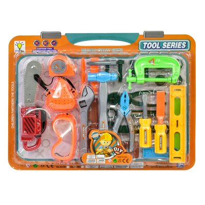 Набір дитячих інструментів для хлопчика 26 предметів з бензопілою 21973 фото