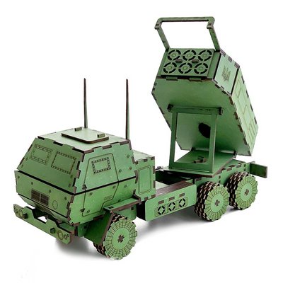 Дерев'яний 3D-конструктор військовий Хімарс 152 детелі 26482 фото