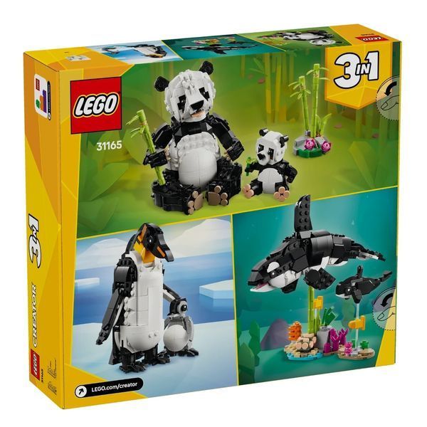 Конструктор Лего Панда 3 в 1 Дикі тварини Lego Creator 626 деталей (31165) 43527 фото