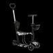Трехколесный самокат со светящимися колесами и родительской ручкой 5 в 1 Best Scooter Черный с белым Вид 1 25928 фото 1