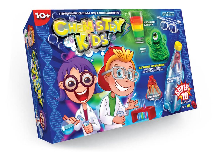 Набор экспериментов и опытов для детей "CHEMISTRY KIDS" Danko Toys Фиолетовый 24158 фото