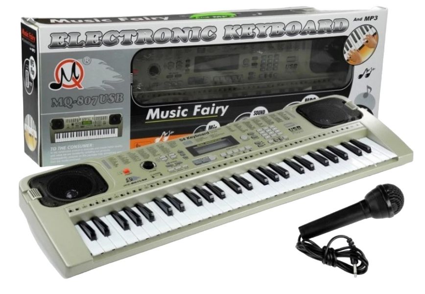 Детский Орган Синтезатор с микрофоном Electronic Keyboard 54 клавиш LCD Display 28703 фото