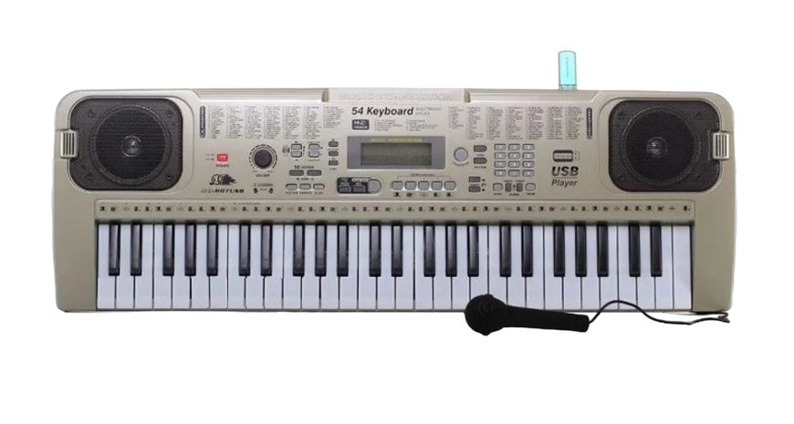 Детский Орган Синтезатор с микрофоном Electronic Keyboard 54 клавиш LCD Display 28703 фото