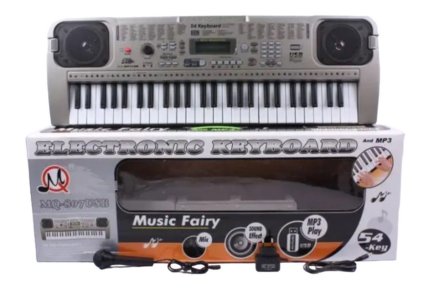 Детский Орган Синтезатор с микрофоном Electronic Keyboard 54 клавиш LCD Display 28703 фото