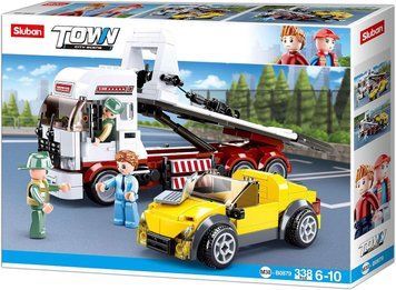 Конструктор машина Эвакуатор с фигурками и подвижными деталями Town Sluban 338 деталей 44436 фото