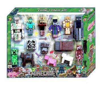 Набір фігурок Minecraft Майнкрафт Герої Тварини Аксесуари 11 шт. 38109 фото