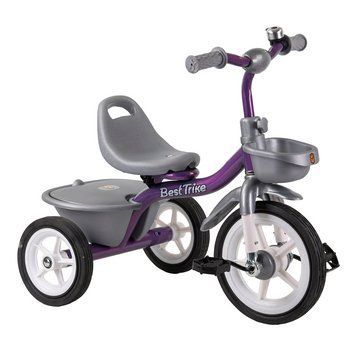 Триколісний дитячий велосипед для дівчинки з кошиками 1,5-3 роки Best Trike Фіолетовий 26761 фото