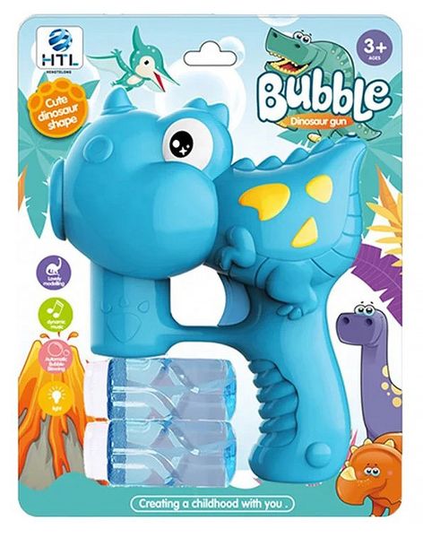 Пистолет с мыльными пузырями Bubble Dinosaur Gun Синий 33679 фото